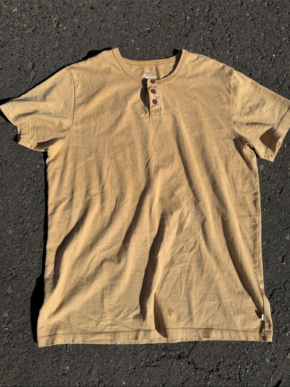 Katin Short-Sleeve Henley Tee in Tan